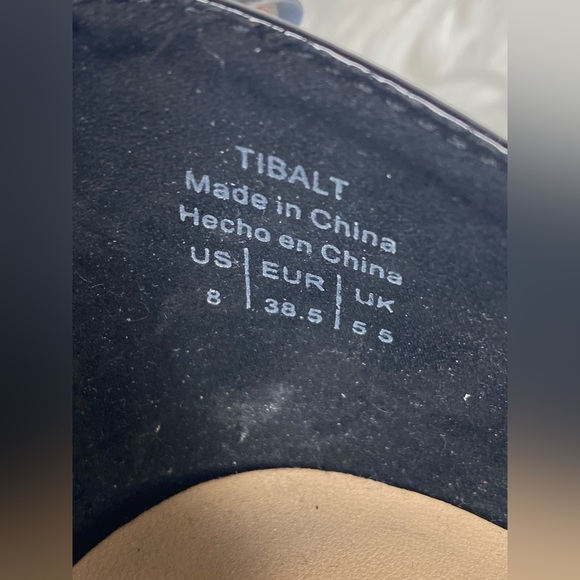 Size 8 Kelly & Katie Tibalt Black Patent Peep Toe Heels. - Picture 7 of 10